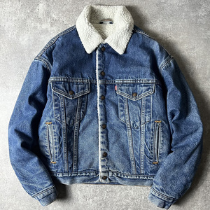 90s USA製 Levis 70609 デニム ボア ジャケット S / 90年代 アメリカ製 オールド リーバイス ジージャン