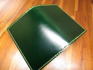 １点限定 カードケース レーデルオガワ コードバン グリーン 手縫い 薄 エイジング キャッシュレス ハンドメイド 上質 薄 緑 高級