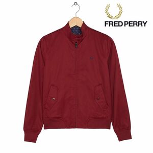 FRED PERRY フレッドペリー　ハリントンジャケット　S UK8 ドット レッド　ブルゾン