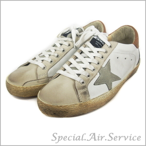 Golden Goose ゴールデングース メンズスニーカー SUPERSTAR WHITE SPOT-RUS1 ホワイト×グレー サイズ：40(約 26～26.5cm)G32MS590.E98