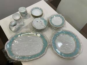 ◇◆13618　Noritake ノリタケ HANAREIKU ハナレイク1567 プレート 大皿 盛皿 小皿 湯呑み 急須 金彩 23点 セット まとめて 