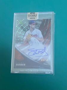 Topps CLEARY 2022 Shane Bieber auto /50 ガーディアンズ シェーン・ビーバー