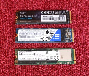 SSD PCIe NVMe 256GB/1T M.2 (3枚セット)