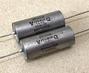 SPRAGUE VITAMIN Q 0.1uf 600V 2本 196P スプラグ VINTAGE ビンテージ コンデンサ 0.1μF 600DC