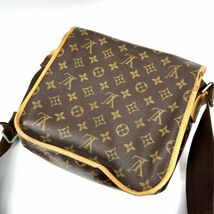 仙57 LOUIS VUITTON ボスフォールPM M40106 モノグラム ショルダーバック ルイヴィトン ブラウン レディース_画像2