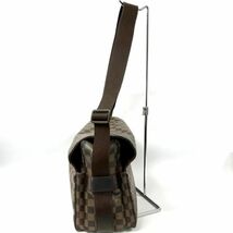 仙9 LOUIS VOUITTON ダミエ ナヴィグリオ N45255 ショルダーバッグ ルイヴィトン ブラウン 斜めがけ エベヌ_画像2