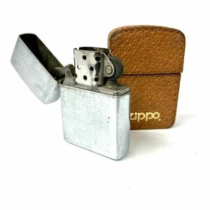 仙28 ZIPPO オイルライター 1980年製 Zippo ロゴ シルバー ケース付 喫煙具 ヴィンテージ