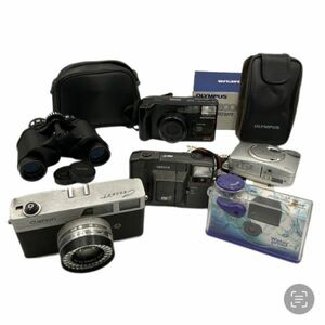 仙10【6点セット】レンジファインダー フィルムカメラ デジカメ 双眼鏡/Canon Canonet/OLYMPUS AZ-1ZOOM/FUJIFILM FinePix A201等 部品取り