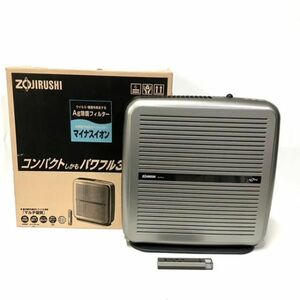 仙15 ZOJIRUSHI 象印 空気清浄機 エアブリーズ PA‐PS14‐BE マイナスイオン 除菌 マットブラック グレーカラー リモコン 箱付き 家電製品