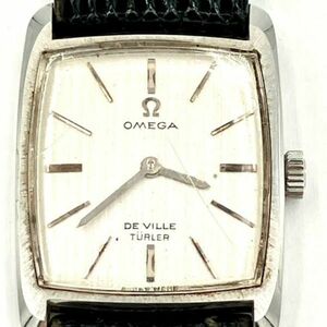 仙19 【稼働】OMEGA DeVille TURLER 手巻き レディース 腕時計 シルバー文字盤 オメガ デビル チューラー 2針