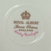 仙11 【6枚まとめ】ROYAL ALBERT レディーカーライル ソーサー ピンクカラー ロイヤルアルバート 洋食器 小皿 薔薇 花柄 金彩_画像7