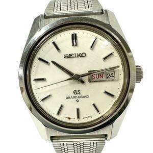 仙55 GRAND SEIKO GS 6146-8000 自動巻き メンズ腕時計 デイデイト グランドセイコー メダリオン ホワイト文字盤