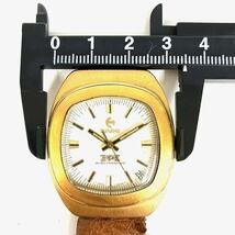 仙103 RADO ELECTROSONIC Ref.15005 デイト 白文字盤 クォーツ ラドー エレクトロソニック メンズ 腕時計_画像9