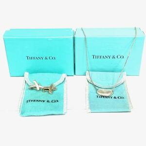 仙104【TIFFANY&Co./2点セット】ビーン ネックレス レディース シルバー/925 キス イヤリング(両耳用) シルバー/925 ティファニー 箱付き