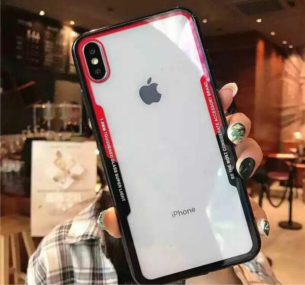 iPhoneXs/Xブラックレッドカラーケース