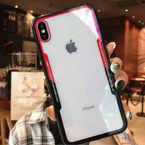 iPhoneXs/Xブラックレッドカラーケース