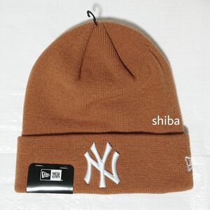 NEW ERA ニューエラ 正規品 ニット帽 キャップ 帽子 ビーニー NY ヤンキース オレンジ ホワイト 白 ユニセックス