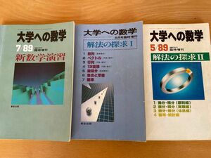 【希少！！入手困難】80年代末期 大学への数学 新数学演習 解法の探究I &II