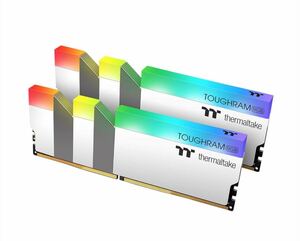 Thermaltake TOUGHRAM RGB 32GB (2x16GB) DDR4 3600MHz C18 1.35V DIMM デスクトップゲーミングメモリ ホワイト R022D416GX2-3600C18A　①