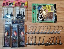 根魚　チニング　ジグヘッド　セット　ワーム付き　エコギア　バグアンツ　黒豆 10g 11g 14g メバル　カサゴ　ソイ_画像1