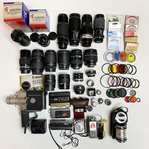 まとめ売り Canon Nikon Pentax Sigma Tamron Kenko KYOCERA など レンズ ビデオ 三脚 等 ジャンク品 動作未確認/A3397-2