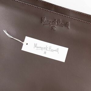 【MARGARET HOWELL】マーガレットハウエル トートバッグ 牛革 ブラウン A4収納 旧ロゴの画像9