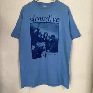ヴィンテージ 1990s Slowdive souvlaki メンバーフォト Tシャツ TULTEX製 サイズXL両面 80s 90s 英国 シューゲイザー 古着 ロック 音楽