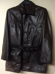 ◆レトロデザイン◆Freetime LEATHER WEAR レザージャケット ブラウン◆