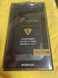 iPhone XR 6.1インチ　イタリアンデザイン　耐衝撃ハイブリッドケース LEGGERA ソリッドブラック LP-IPMHVLSBK