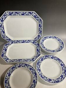 【2A下】洋食器 大皿 ディナープレート WEDGWOOD ウェッジウッド of ETRURIA & BARLASTON LAUREL ENGLAND イングランド ローレルまとめて 