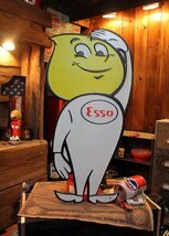 1円 新品 特大サイズ エッソボーイ ESSO ティンサイン エンボス ダイカットサインボード 世田谷ベース　アメリカンインテリア プレート_画像2