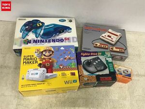 1円〜 同梱不可 ジャンク Nintendo 64 本体 クリアブルー、Wii U 本体 他