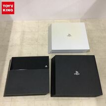 1円〜 動作確認/初期化済/箱無 PlayStation 4 本体 CUH-1000A ジェット・ブラック、PS4 Pro CUH-7200B グレイシャー・ホワイト他_画像1