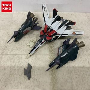 1円〜 ジャンク 箱無 バンダイ DX超合金 マクロスF VF-25F メサイアバルキリー 早乙女アルト機、アーマードパーツ