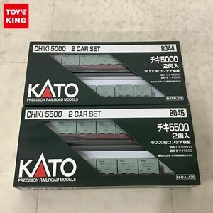 1円〜 KATO Nゲージ 8044 チキ5000 2両入 5000形コンテナ積載、8045 チキ5500 2両入 6000形コンテナ積載