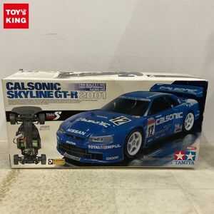 1円〜 ジャンク タミヤ 1/10 電動RC 4WDレーシングカー カルソニック スカラインGT-R2001