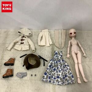 1円〜 箱無 ボークス ドルフィードリーム MDD 女の子 ブルー系アイ、ブラウン系ヘア、ホワイト系タートルネック、ブーツ 他