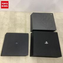 1円〜 動作確認/初期化済/箱無 PlayStation 4 本体 CUH-2200A ジェット・ブラック、PS4 pro CUH-7000B ジェットブラック他_画像1