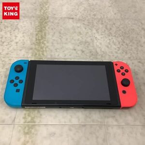 1円〜 箱無 動作確認/初期化済 Nintendo Switch HAC-001(-01) ネオンレッド／ネオンブルー