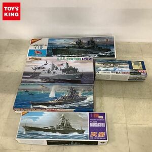 1円〜 ニチモ 1/200 一等潜水艦乙型 イ-19、サイバーホビー 1/700 アメリカ海軍 ドック型輸送揚陸艦 USSニューヨーク LPD-21他