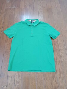 【中古品】HUGO BOSS　ヒューゴ ボス　鹿の子半袖ポロシャツ　グリーン　緑　メンズ　サイズ　XＬ