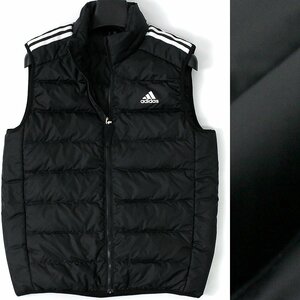 新品 秋冬 adidas アディダス ゴルフに最適 ダウン ベスト L 黒 ジップアップ メンズ 軽量 GOLF ウェア スポーツ ブラック ◆CI1689A