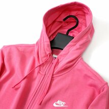 新品 秋冬 NIKE ナイキ スウェット ジップアップ パーカー 2XL フレンチテリー メンズ ジャケット フーディ 裏パイル ピンク ◆SZ1477C_画像5