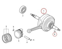 「AP-130KC」【社外品JA10用クランクシャフトCOMP】スーパーカブ110/クロスカブ/13000-KZV-J00/クランク/コネクティング/ボアアップ/CC110 _画像3