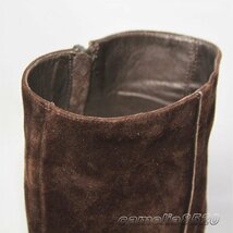 Cole Haan コールハーン ショートブーツ D13362 茶色 ブラウン 山羊スエード US7.5 C サイズ 約24.5cm イタリア製 中古 美品_画像5