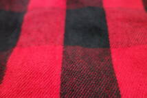 古着 90s Carhartt ヘビーウェイト ブロックチェック ネルシャツ 赤×黒 M / 刺繍 バッファローチェック カーハート ワーク ウッドボタン_画像7