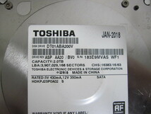 TOSHIBA 3.5インチ SATA HDD 2TB 　 DT01ABA200V 動作品 _画像2