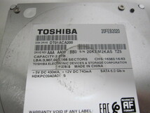 NO.KAS 　TOSHIBA 3.5インチ SATA HDD 2TB 　　DT01ACA200 ジャンク品_画像2