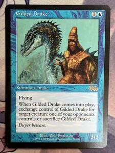 MTG　《金粉のドレイク/Gilded Drake》　USG　英語