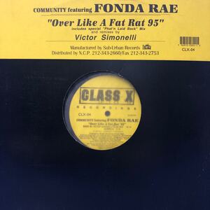 b 12インチ Community Featuring Fonda Rae / Over Like A Fat Rat '95 LP レコード 5点以上落札で送料無料